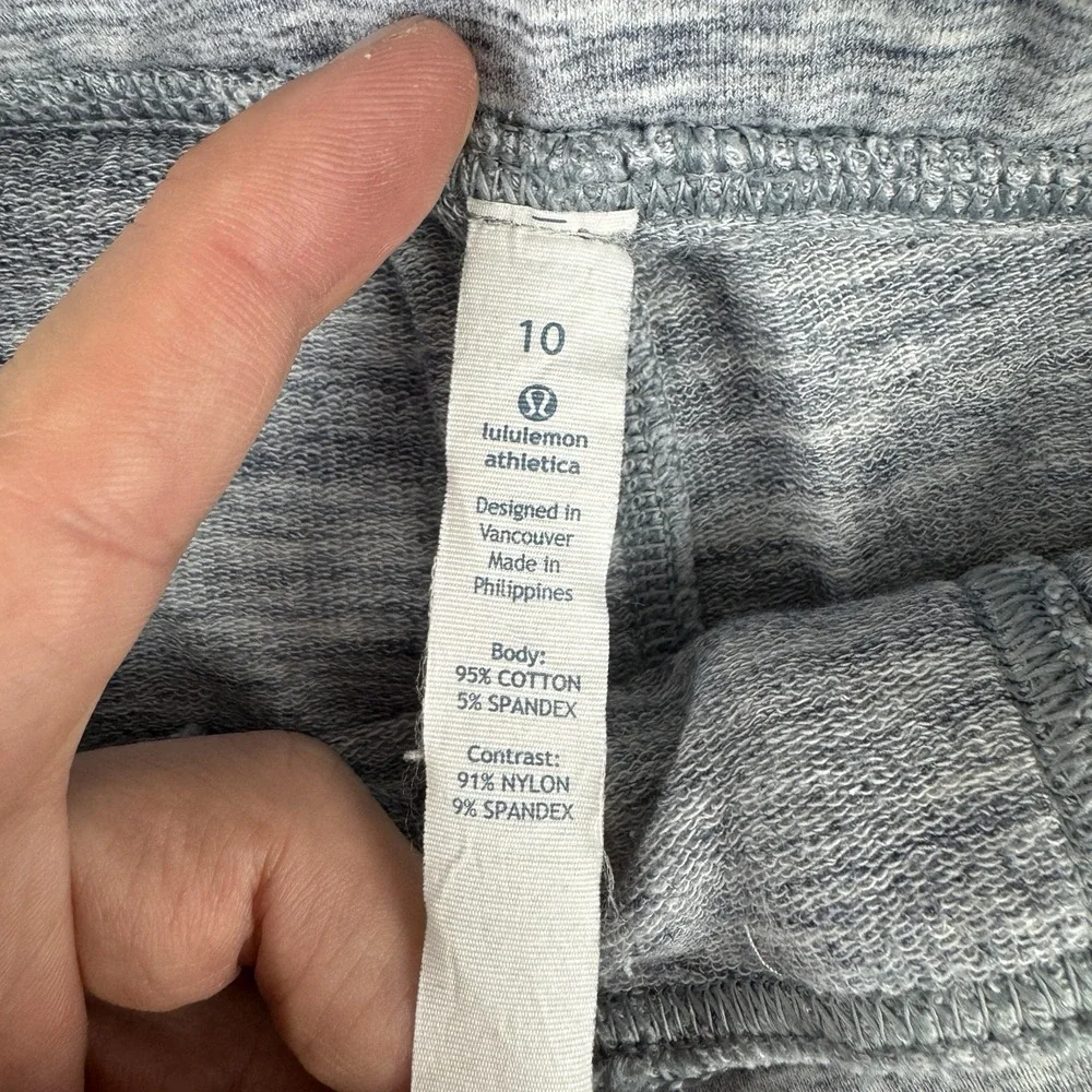 Lululemon‎ On The Fly Pants Womens 10 Drawstring Heather Gray Athleisure Stretch